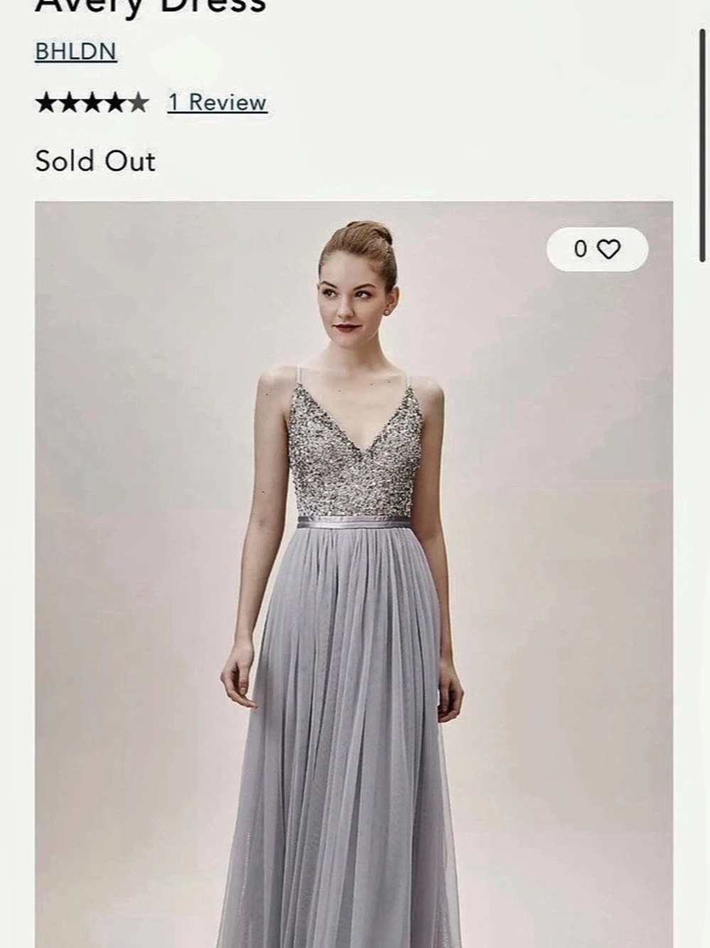 BHLDN Avery Dress Sequin Bodice Maxi Dress